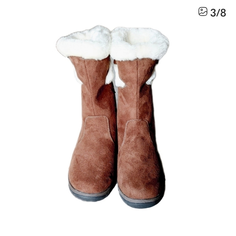 ITASCA Veronica Womens Brown Faux Suede Plush Lining Winter Boots Sz 7M NEW!